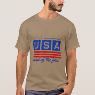 USA Heim der Freien Patriot T-Shirt - Vintage USA
