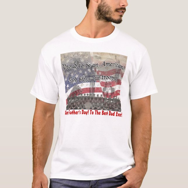 USA-Held-Gott segnen unsere Truppen mit dem Kreuz, T-Shirt (Vorderseite)