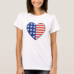 USA-Herz-Flagge T-Shirt