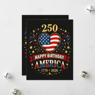 Usa Herzen 1776 2026 4. Juli Feiertagskarte
