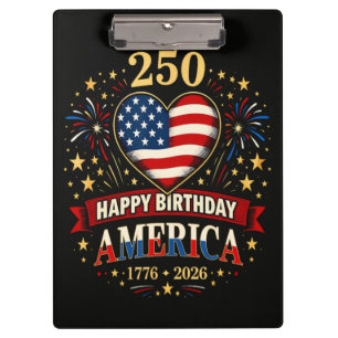 Usa Herzen 1776 2026 4. Juli Klemmbrett