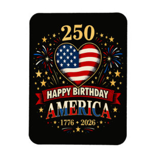 Usa Herzen 1776 2026 4. Juli Magnet