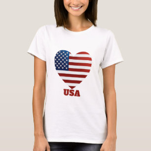 USA Herzenflagge T-Shirt