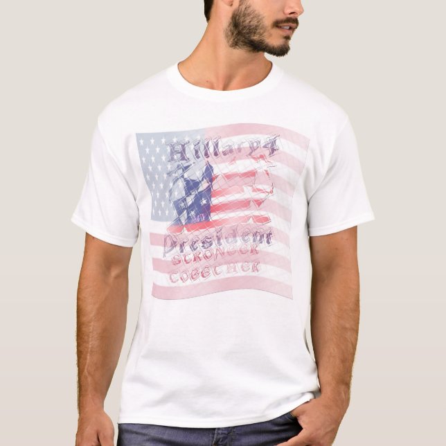 USA Hillary 4 President T-Shirt (Vorderseite)