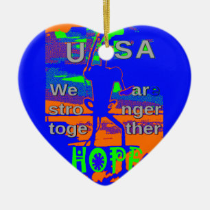 USA Hillary Hope Wir sind gemeinsam stärker Keramik Ornament