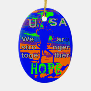 USA Hillary Hope Wir sind gemeinsam stärker Keramik Ornament