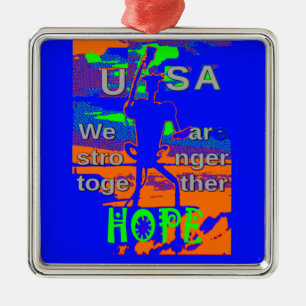USA Hillary Hope Wir sind gemeinsam stärker Ornament Aus Metall