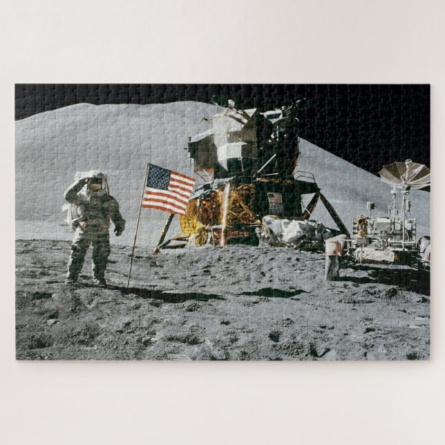 USA Historic Apollo Moon Landing Puzzle (Horizontal)
