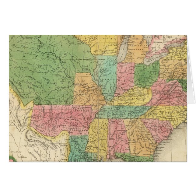 USA History Map (Vorderseite (Horizontal))
