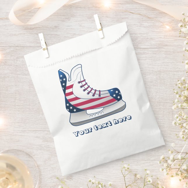 USA Hockey-Schlittschuh Geschenktütchen (Ausgeschnitten)