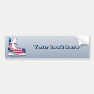 USA-Hockey-Schlittschuhe Autoaufkleber