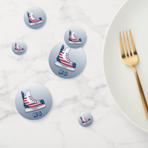 USA Hockey-Schlittschuhe Monogramm Konfetti