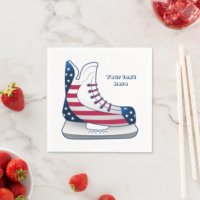 USA-Hockey-Schlittschuhe Serviette (Beispiel)