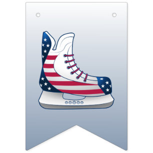 USA-Hockey-Schlittschuhe Wimpelkette