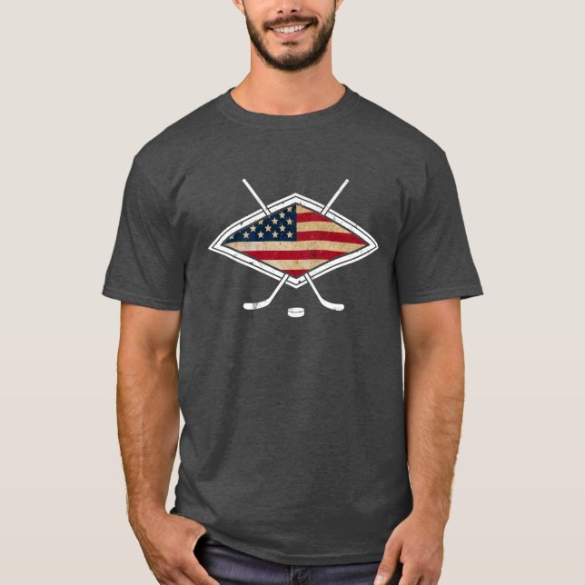 USA Hockey T - Shirt mit Name & Number print (Vorderseite)