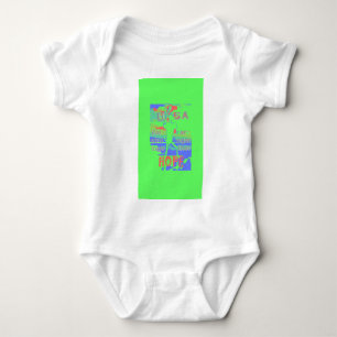USA Hoffnung: Neon Lemon & Orange Art Baby Strampler