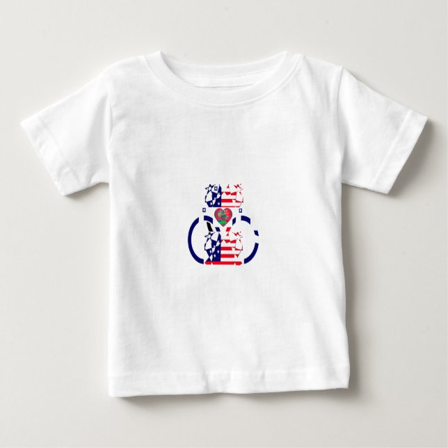 USA Hope Beautiful Phantastisch National Flag Desi Baby T-shirt (Vorderseite)