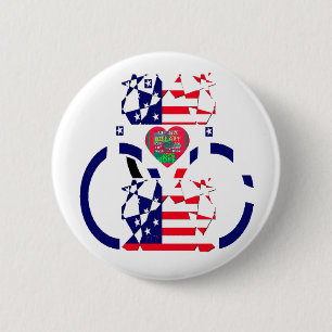USA Hope Beautiful Phantastisch National Flag Desi Button