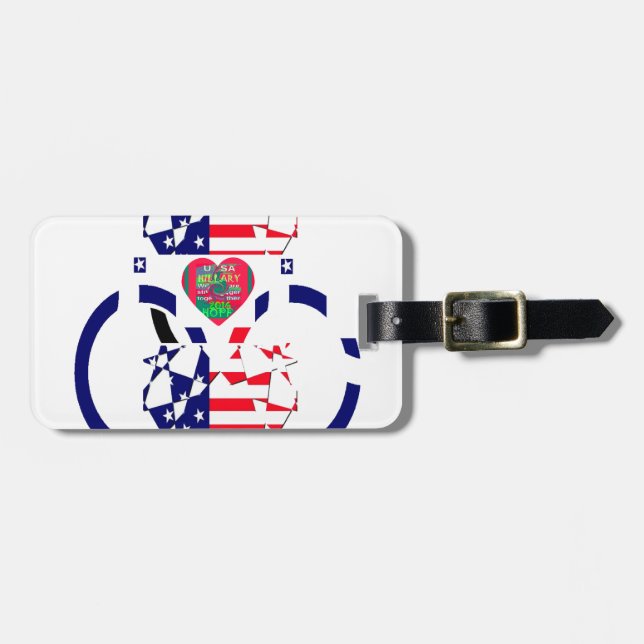 USA Hope Beautiful Phantastisch National Flag Desi Gepäckanhänger (Vorderseite horizontal)