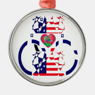 USA Hope Beautiful Phantastisch National Flag Desi Ornament Aus Metall