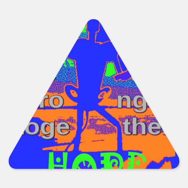 USA Hope Strong Together - A Patriotic Tapestry Dreieckiger Aufkleber (Vorderseite)