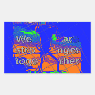 USA Hope: Stronger Together Patriotic Design Rechteckiger Aufkleber