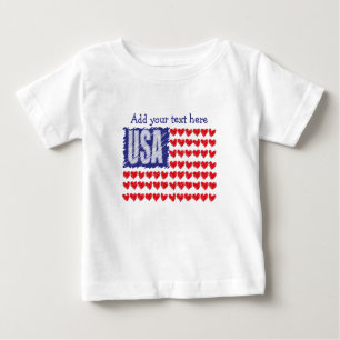 USA Hörflag Custom Baby T-shirt