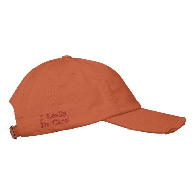 USA "I wirklich care" Burnt Orange Bestickte Baseballkappe (Rechts)
