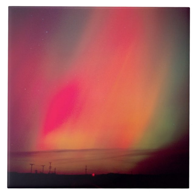 USA, Idaho. Aurora borealis, Nordlichter am Fliese (Vorderseite)