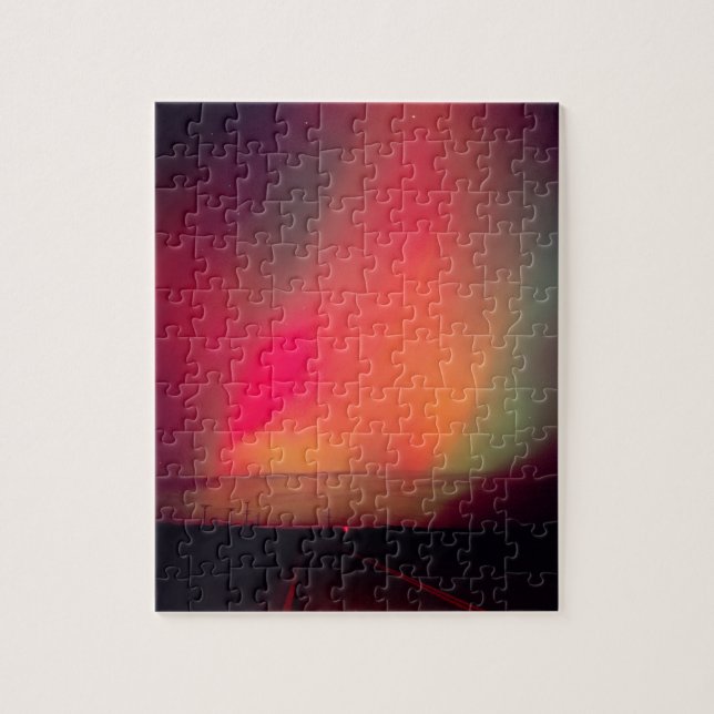 USA, Idaho. Aurora borealis, Nordlichter am Puzzle (Vertikal)