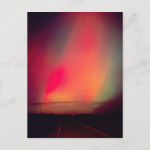 USA, Idaho Aurora borealis, Nordlichter an Postkarte
