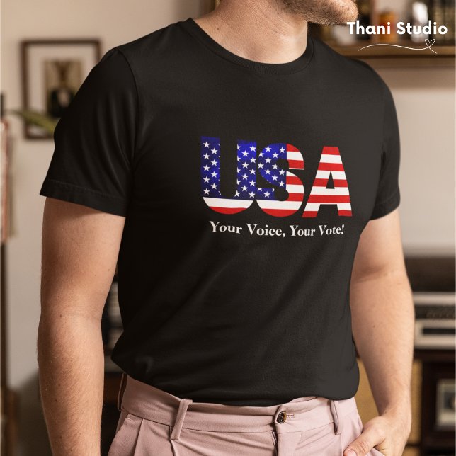 USA Ihre Stimme Ihre Stimme Wahlen Politik Männer Tri-Blend Shirt (Von Creator hochgeladen)