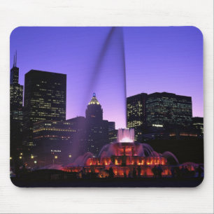 USA, IL, Chicago. Buckingham-Brunnen in Grant Mousepad