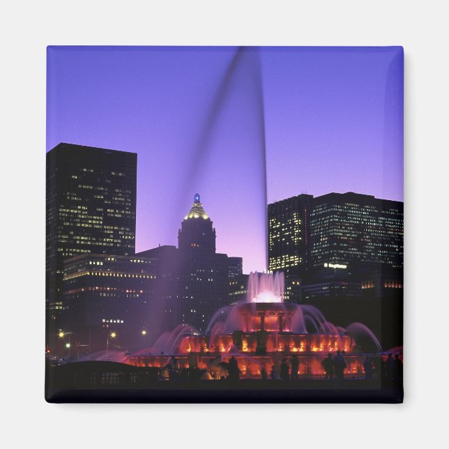 USA, IL, Chicago. Buckingham Fountain in Grant Magnet (Vorne)