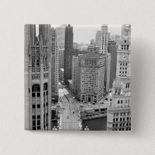 USA, IL, Chicago, Loop from Hotel Button