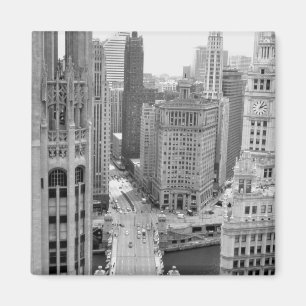 USA, IL, Chicago, Loop from Hotel Magnet