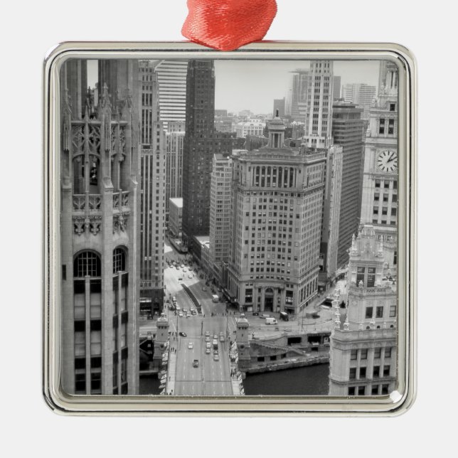 USA, IL, Chicago, Loop from Hotel Silbernes Ornament (Vorne)
