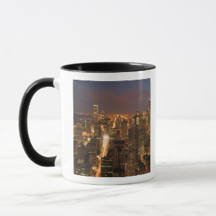USA, Illinois, Chicago: Abend-Ansicht der Loop 2 Tasse