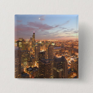 USA, Illinois, Chicago: Abend-Sicht auf den Loop Button