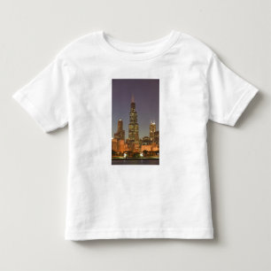 USA, Illinois, Chicago: City Skyline / Abend Kleinkind T-shirt