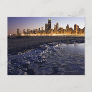 USA, Illinois, Chicago, City skyline from Lake Postkarte