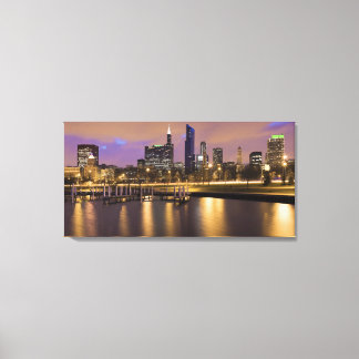 USA, Illinois, Chicago, City skyline und marina Leinwanddruck