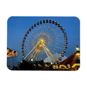 USA, Illinois, Chicago, Cityscapes, Lighted Magnet