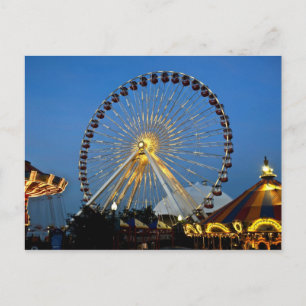 USA, Illinois, Chicago, Cityscapes, Lighted Postkarte