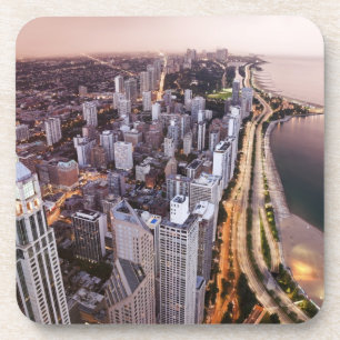 USA, Illinois, Chicago, Luftaufnahme von See Untersetzer