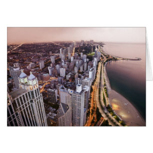 USA, Illinois, Chicago, Luftsicht auf den See