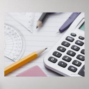 USA, Illinois, Metamora, Stillleben mit Schule Poster