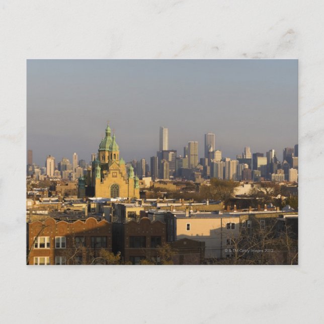 USA, Illinois, Skyline von Chicago Postkarte (Vorderseite)