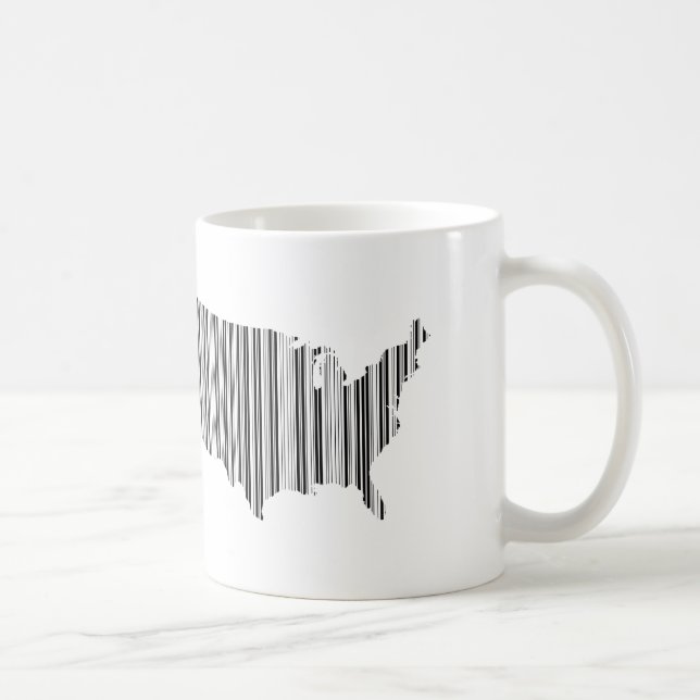 USA im Bar-Code Tasse (Rechts)