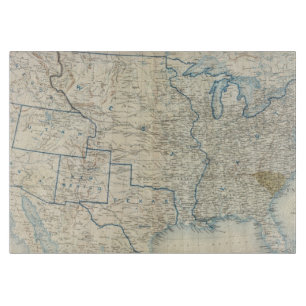 USA im Dezember 1860 Schneidebrett